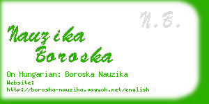 nauzika boroska business card